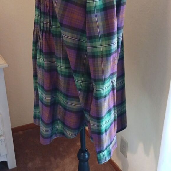 Lands' End Multicolor Plaid Shirt .Outdoor, Beachy. Normcore - Picture 5 of 11